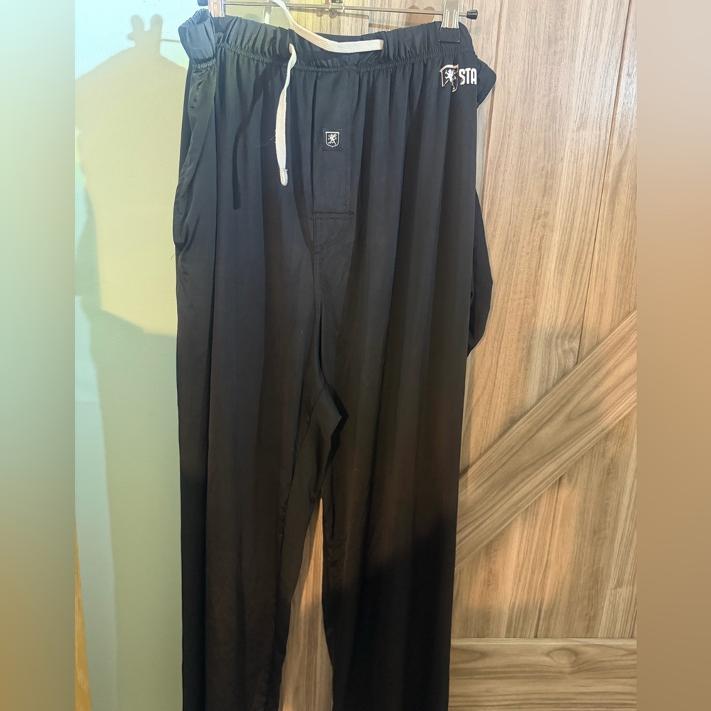 Stacey Adams Black Men's Elastic Waist pajama pants with Drawstring